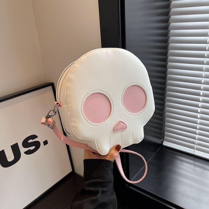 Niche Bizarre Skeleton Small Bag Women's New High-end Commuting Funny Messenger Mobile Phone Bag