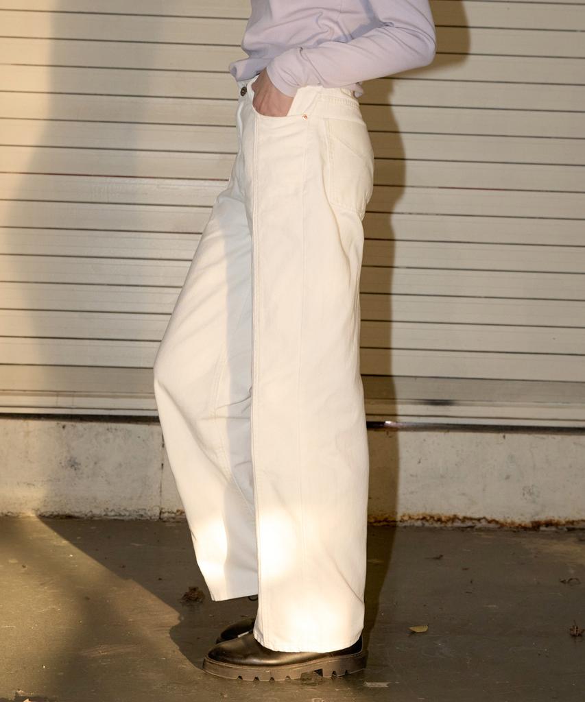 MAGOODGAN Patro 4808 Wide Fit Off-White Cotton Pants