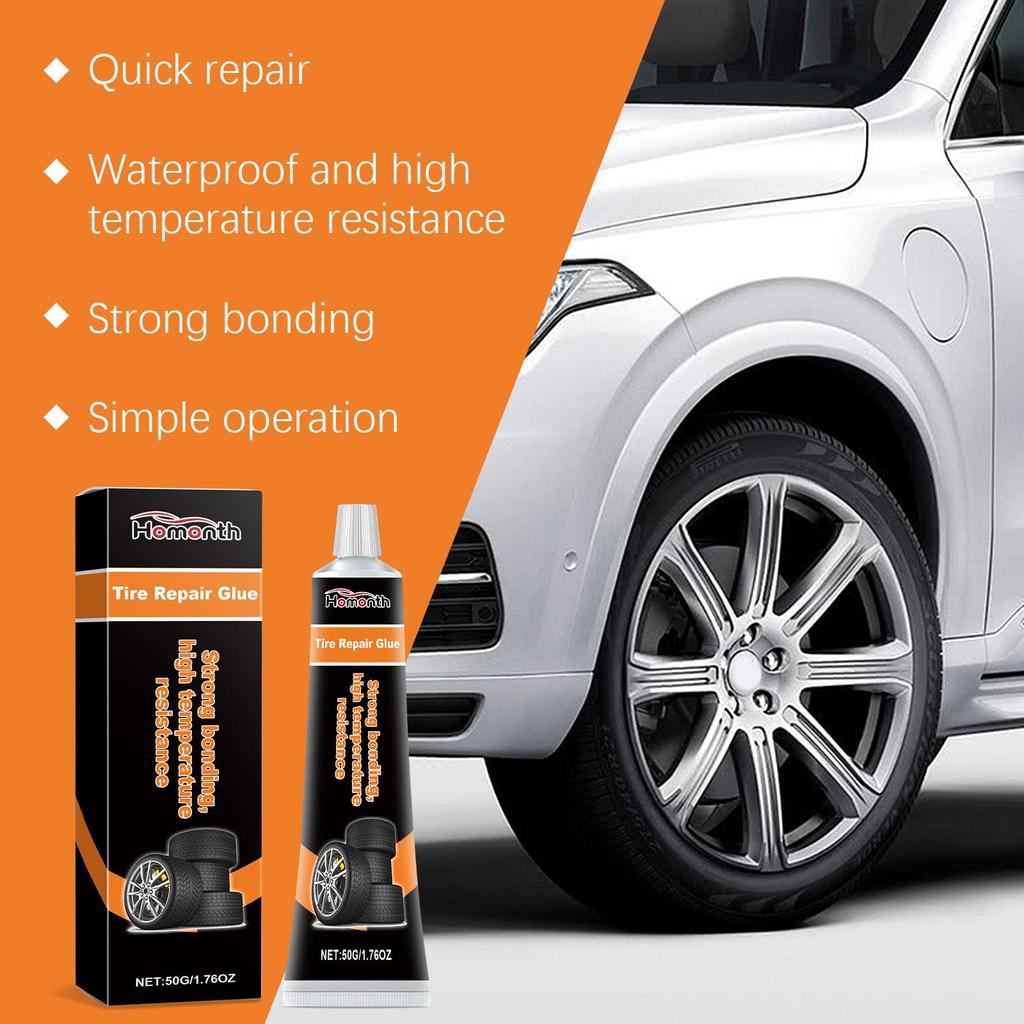 Homonth Car Tire Repair Gel Repair Car Tire Side Crack Scratch Daily Care Repair Gel