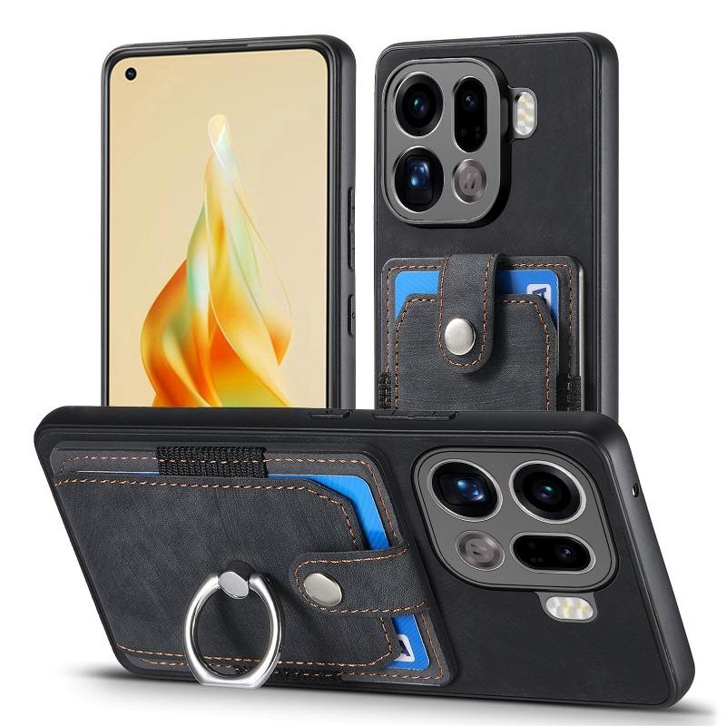 For OPPO Find X9 Pro Leather Magnetic Wallet Card Slot Ring Holder Case for OPPO Find X9Pro Stand Shockproof Cover Funda