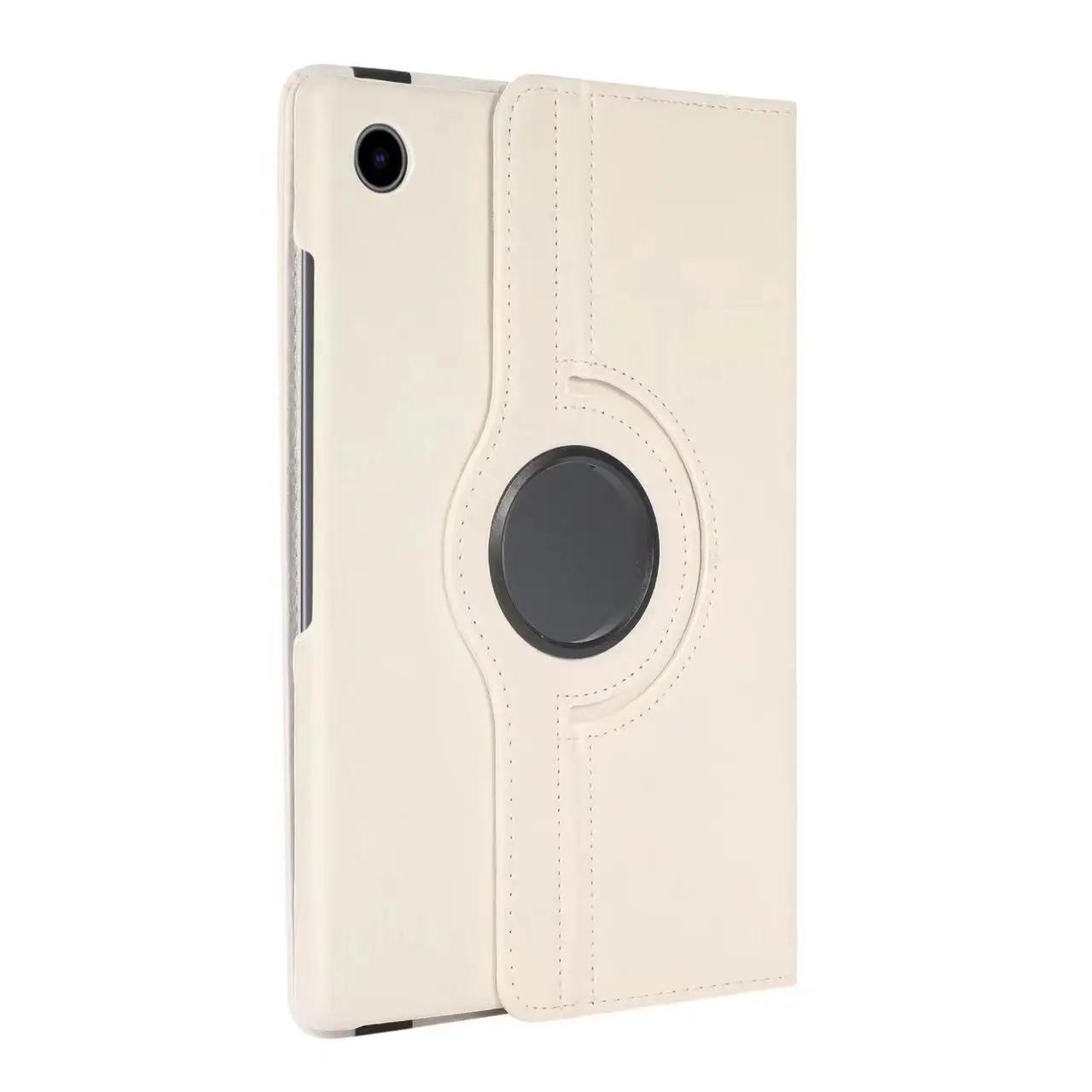 Pour Samsung Galaxy Tab A8 10.5 Étui Rotation à 360 Degrés Cuir Funda Pour Galaxy Tab A8 SM-X200/SM-X205 Étuis pour Tablette A8 10.5 SM-X200 X205 blanc
