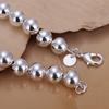 4mm-14mm Beads 925 Silver Bracelets Fashion Charm Chain Jewelry High Quality Women Lady Party Gift Wedding