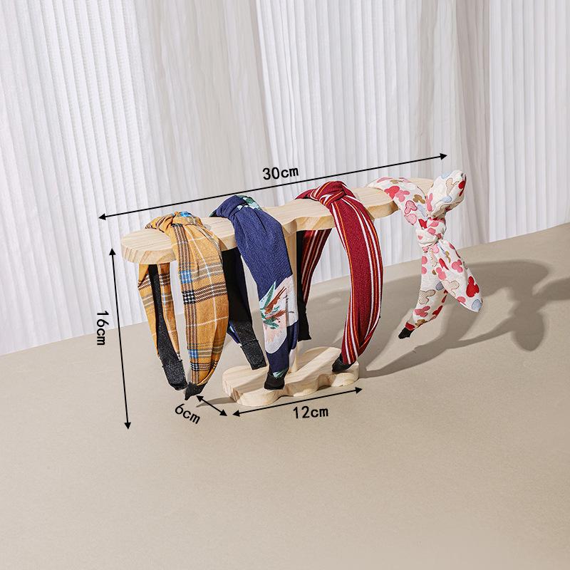 Solid Wood Bracelet & Hair Tie Display Stand - Jewelry Rack & Bangle Props for Live Streaming.