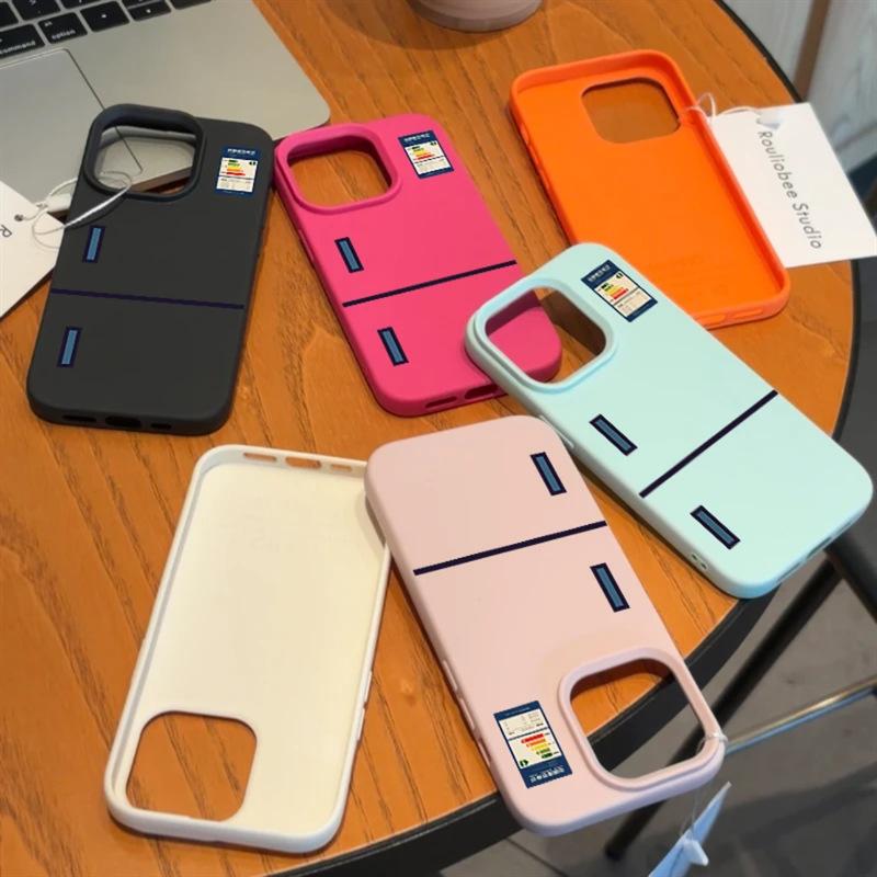 Fun Refrigerator Leather Texture Case for IPhone16promax for Apple 14Plus Mobile Phone Case 13/12/11 Soft Cover