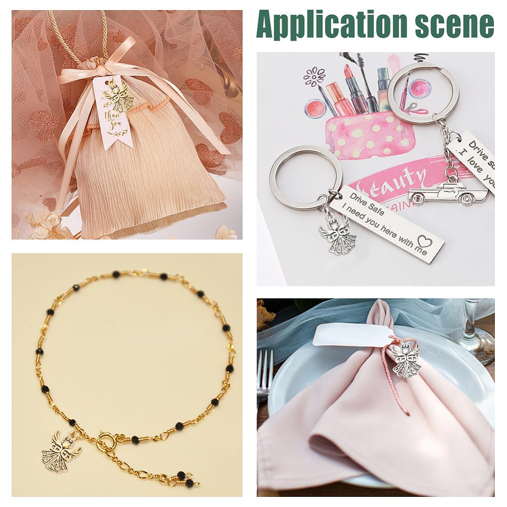 Tibetan Style Pendants Angel Antique Silver & Antique Golden 20x14x1mm Hole : 1.5mm 80pcs/box