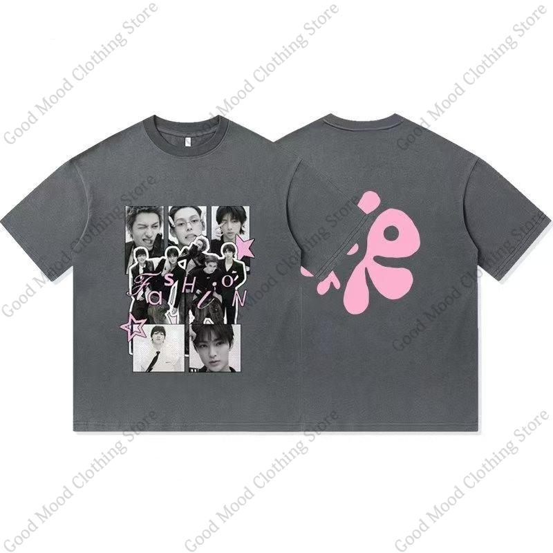 CORTIS Print T Shirt Fashion Street Hip Hop Retro JUHOON KEONHO SEONGHYEON Print Tshirt Kpop Fans Cotton Short Sleeve Tee Tops