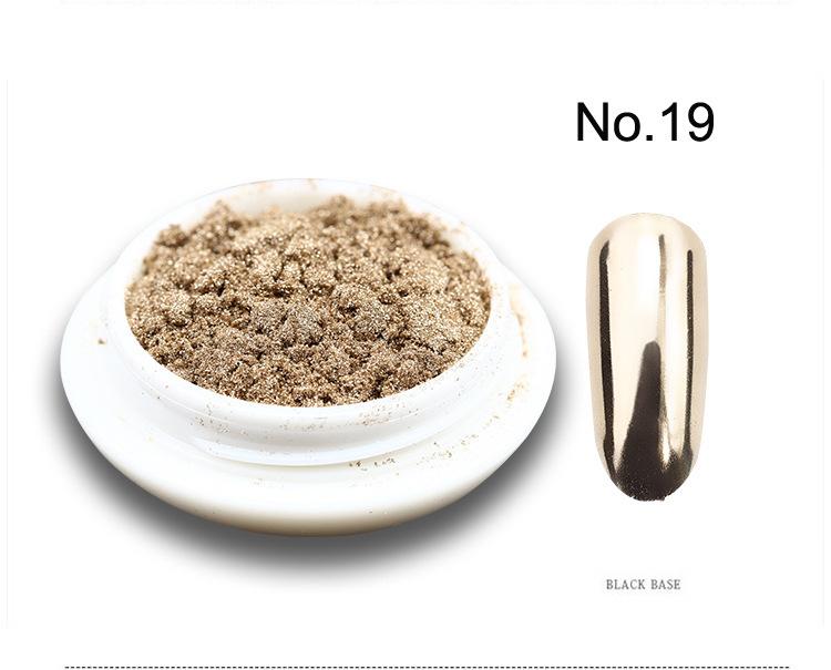 Multicolor 19 Colors Mirror Powder Hot-Selling Rice Drum Bottle Titanium Gold Nail Art DIY Essential for Nail Salons