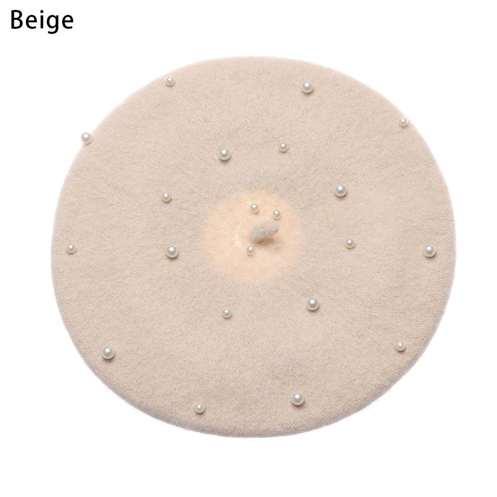 Barnetilbehør Varm Perlebesatt Hodeplagg Barnehatter Jentehatter Beretthatt