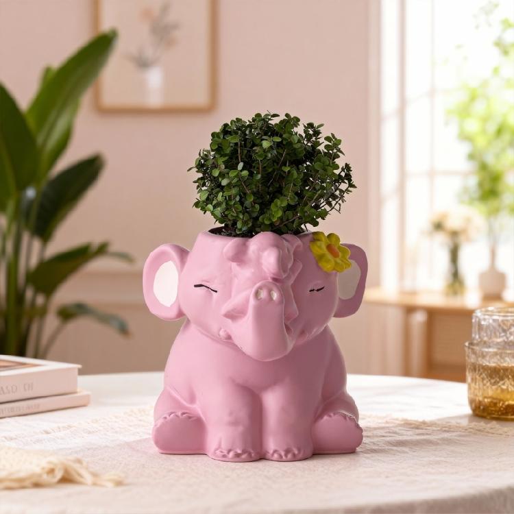 Easy Release Silicone Mold for Elephant Vase Candle Cup Succulent Planter Mould Jewelry Container Making Tool