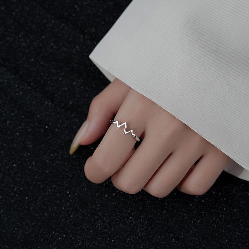 Exquisite Gold Open Ring: Japanese & Korean Style, Diamond-Studded Thin Band, Stackable & Elegant Finger Jewelry