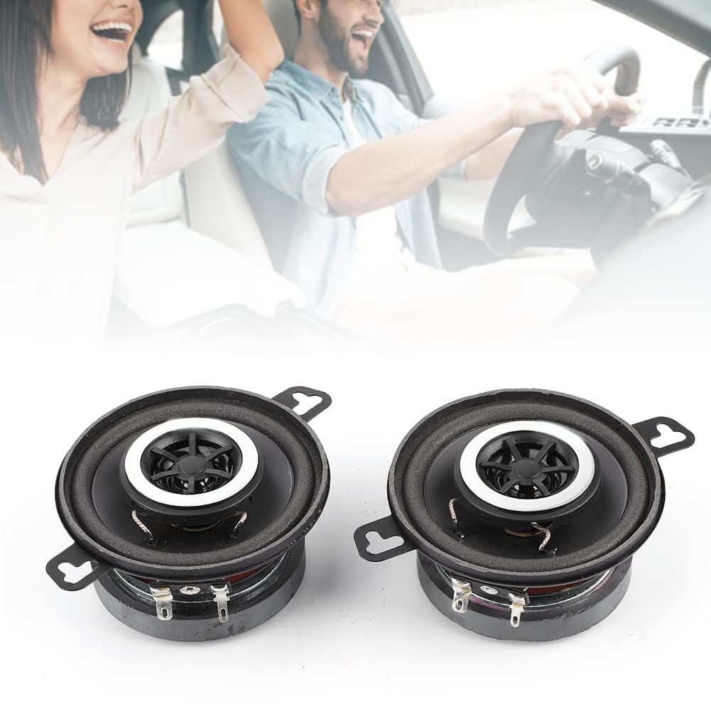 2pcs Car Audio Coaxial Speakers 3.5" 200W Coaxial Speakers Tweeter Stereo Music Hi-Fili Loudspeaker for Auto Audio System