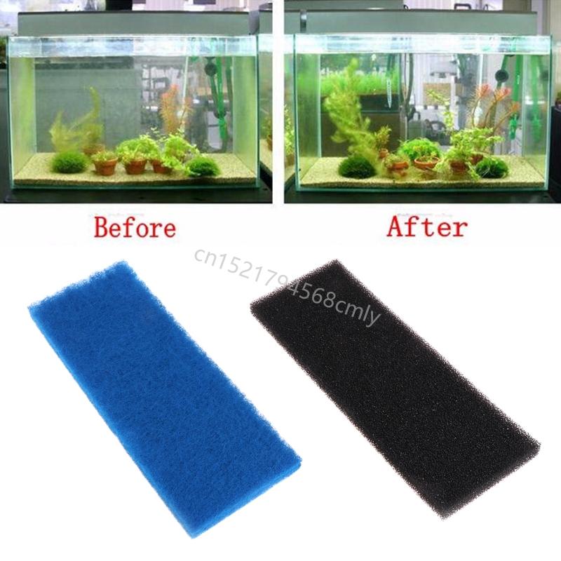 2-Pack Aquarium Replacement Media Cut To Fit Biochemical Sponge Foam Pad 6XDE