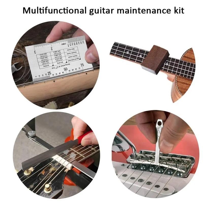 Miwayer 25/45/72 Guitar Repairing Tools Kit Setup Kit with Carry Bag Perfect Gift for Music Or String Instrument Enthusiast