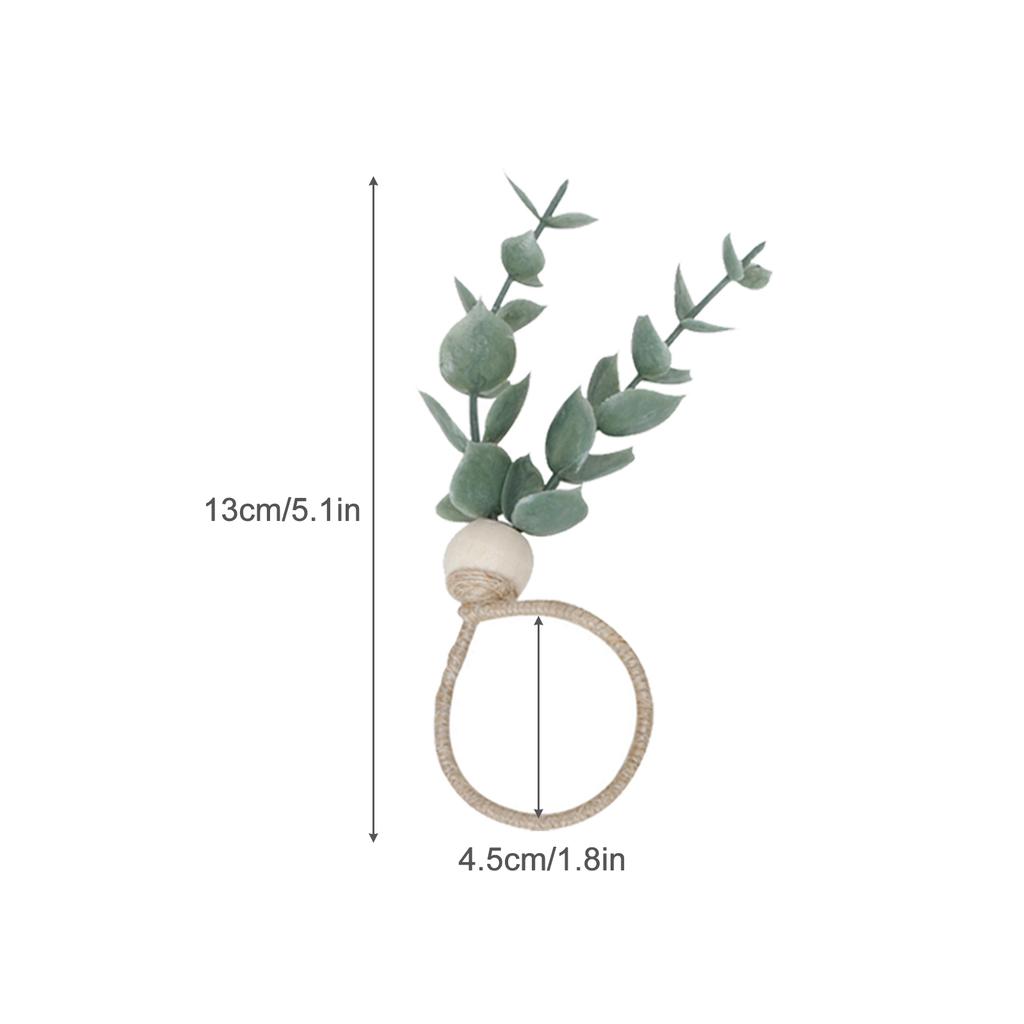 Simulated Leaf Napkin Artificial Green Plant Napkin Table Setting Decor
