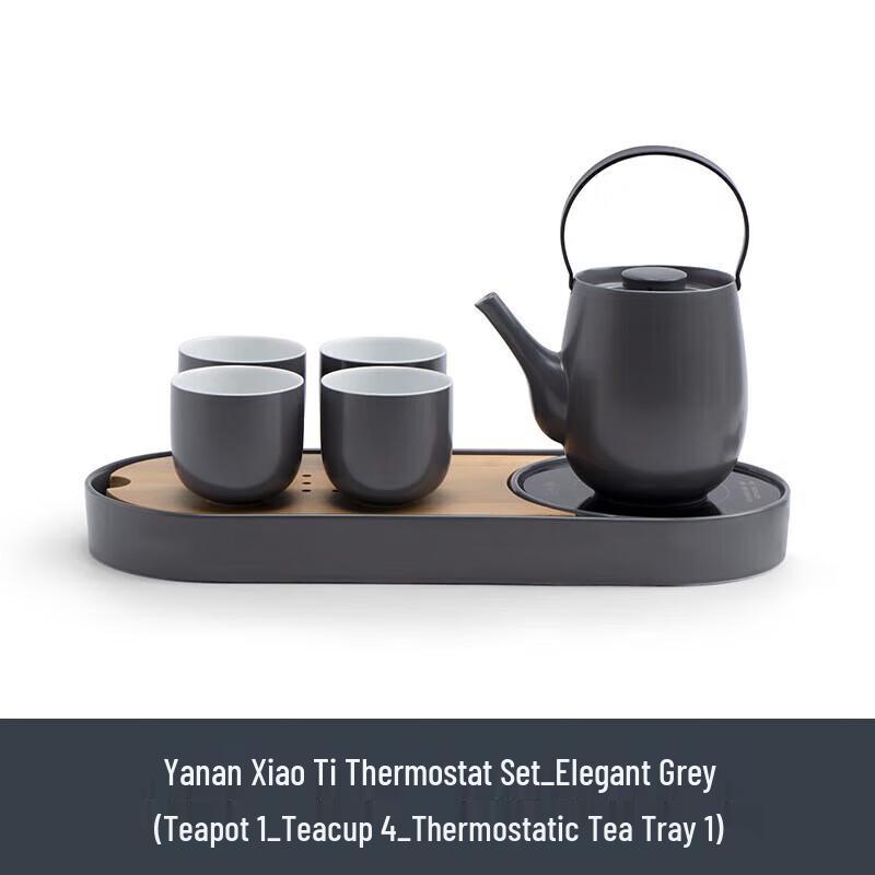 Mr. Nanshan Ceramic Kung Fu Tea Set with Thermostatic Tray