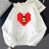 Undertale Chara Cartoon Hoodie Heart-shaped Pattern Sweatshirts Men/Women Round Neck Couples Pullovers Kawaii/cute Graphic Hoody