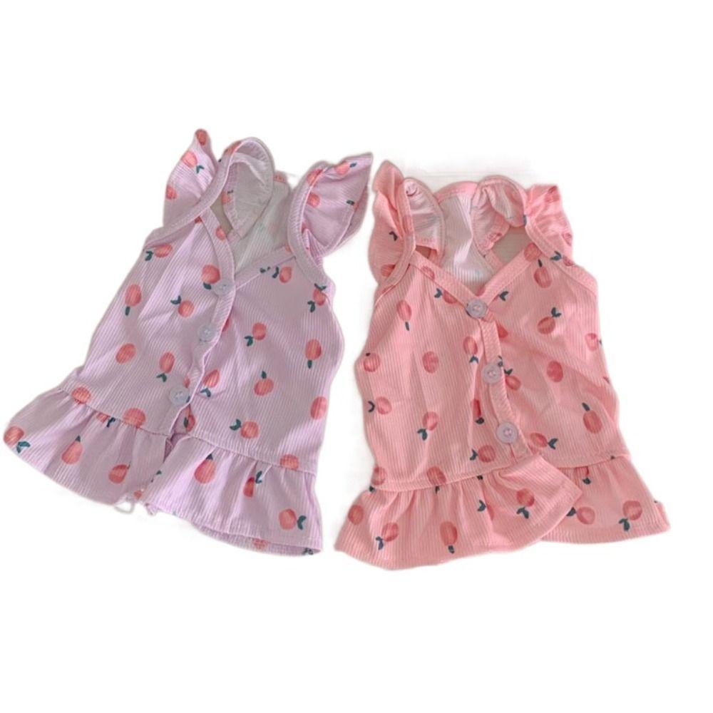 Cute Pet Clothes Flying Sleeve Cat Princess Skirt Comfortable Pet Dresses Kittens
