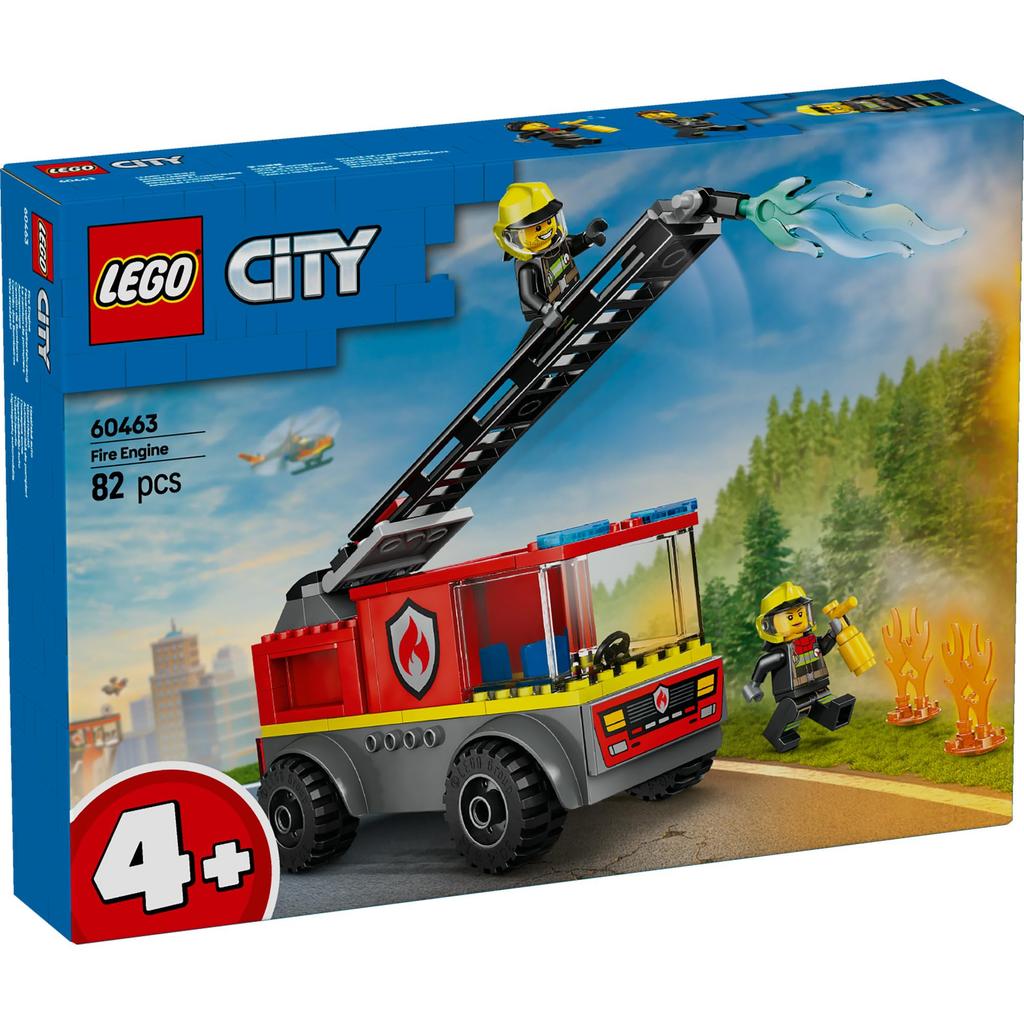LEGO City Fire Ladder Truck Toy Block Educational456Vehicle Car Mini Car 60463