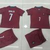 27 Portugal Home Court No. 7 (Red Pants) National Team Football Jersey Children'S Adult Set Size 14-3Xl