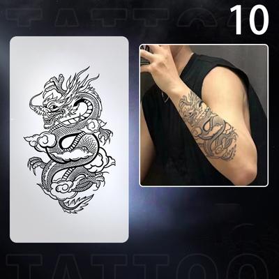 Realistic Dragon Fake Tattoo Stickers For Men Boys Kids 3D Dragon Temporary Tattoos Washable Tattoos