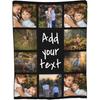 Custom Blanket Personalized Blanket with Photos Text Customized Picture Blanket for Adult Dad, Mom, Kids, Dogs, Friends, Birthday Christmas Halloween