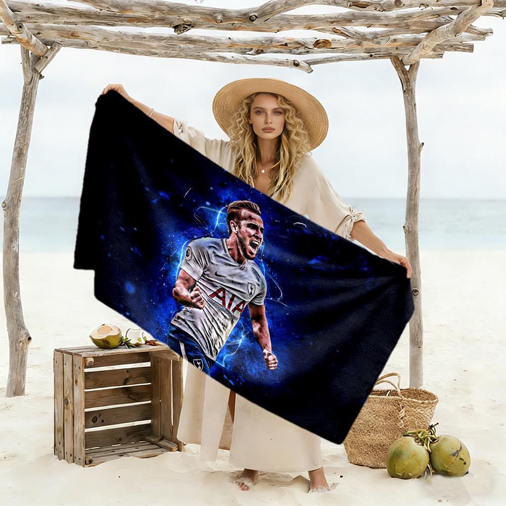 Football Player Action Beach Towel Super Soft Microfiber Quickdry Fabric Comfortable Lightweight