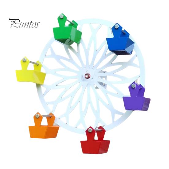 

Кормушка для птиц Sky Wheel с 6 бочками, большая емкость, украшение для двора, вращающееся колесо обозрения, металлическое устройство для кормления колибри 30cm