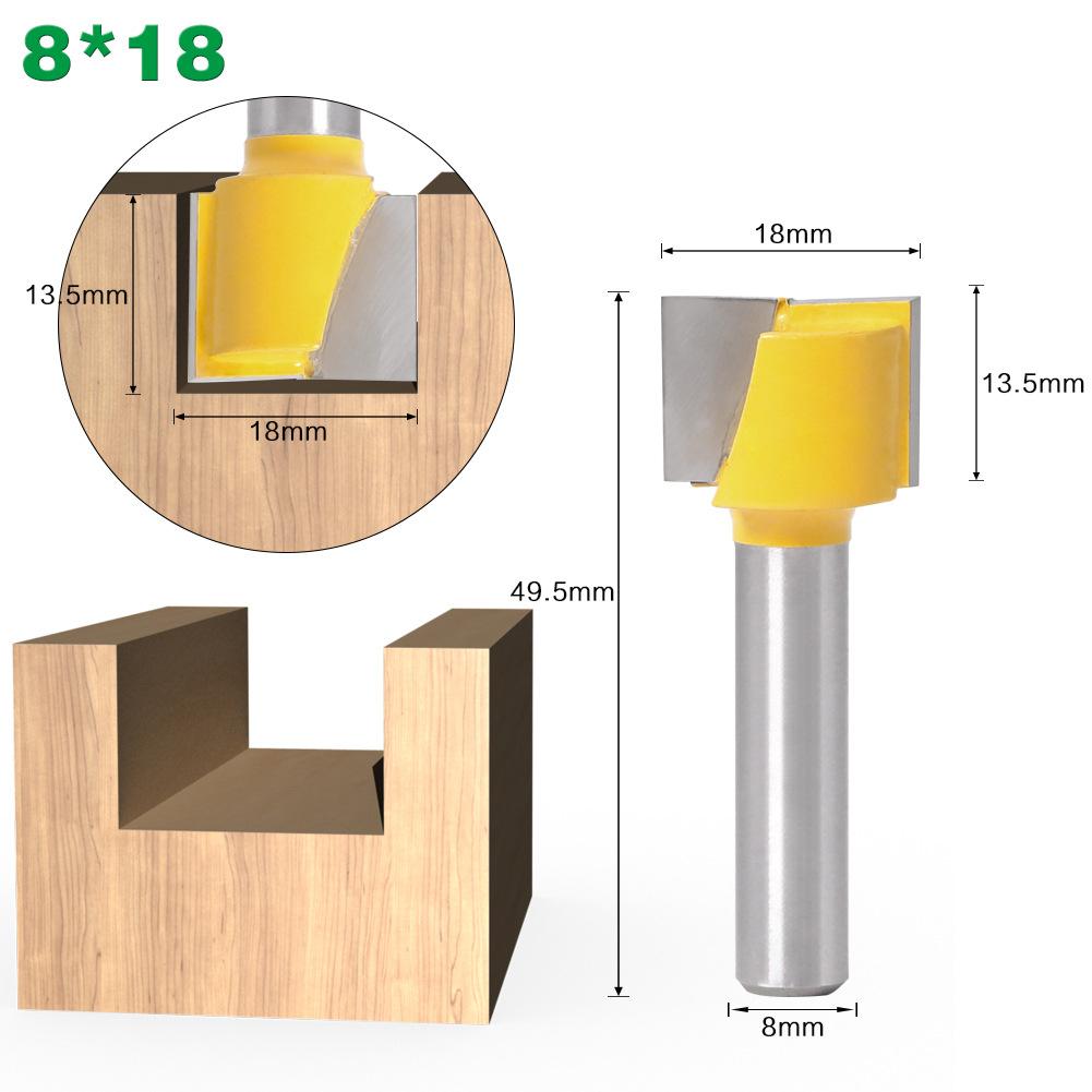 

8 Ручка Нож для очистки дна Фрезеровальный нож Обрезной станок Деревообработка Фреза Инструмент для очистки дна Фрезеровальная головка с плоским дном bottom cleaning knife 8 * 18 yellow