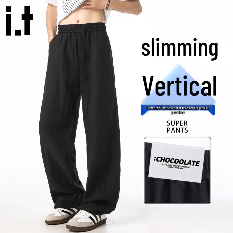 :CHOCOOLATEit Men's Lyocell-Linen Blend Quick-Dry Casual Pants