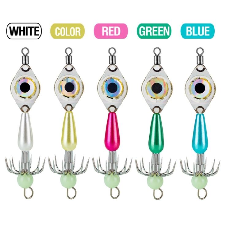 Professional Grade Octopuses Fishing Rigs Double Umbrellas Hook LED Light weight Construction Saltwater Durability