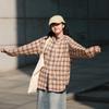 Hong Kong Style Japanese-Style Retro Plaid Hooded Shirt Men's Long-Sleeved Casual Jacket Spring and Autumn Students' Work Clothes Shirt Coat
