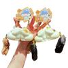 Pom Accessories Couple Cat Key Chain Cartoon Mink Fur Cat Keyring Long Tail Cat Pendant  Car Decor