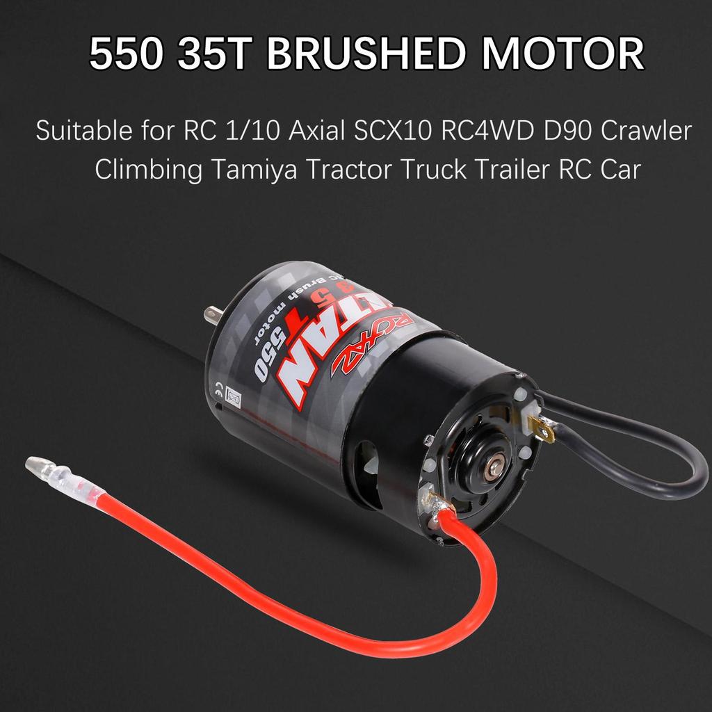 550 35T kartáčovaný motor pro RC 1/10 axiální SCX10 RC4WD D90 pásový horolezecký tahač Tamiya přívěs RC auto