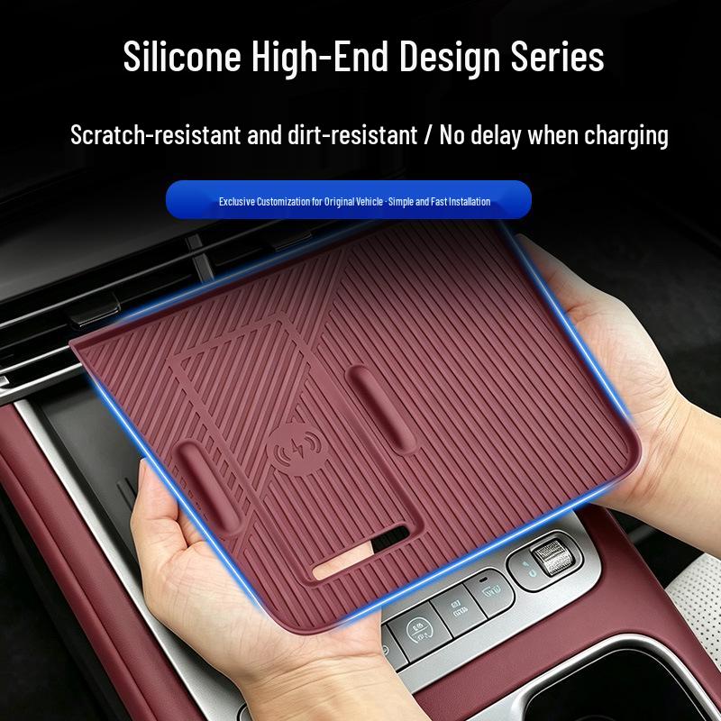 BYD Seal 07 Car Wireless Charging Silicone Pad - Dustproof, Anti-Slip, Interior Protective Accessory