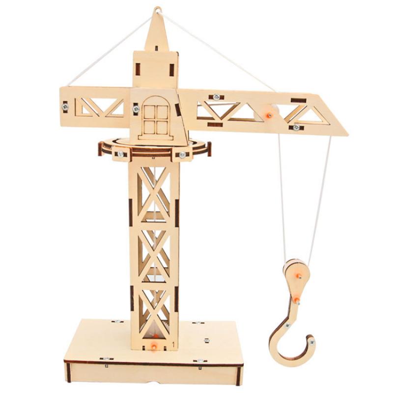 Science And Technology Small Production Tower Crane Remote Control Lifting DIY Manual Stem Education Science Experiment Teaching Materials