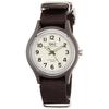 Q&Q Analog Solar Watch 10 ATM Water Resistant Nylon Strap E05A-005VK Men's Brown