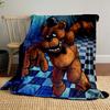 Freddy Fazbear Animatronic Blanket Bedroom Blanket for Livingroom Couch Lunch Break Soft Cozy Throw for Friend's Festival Gift