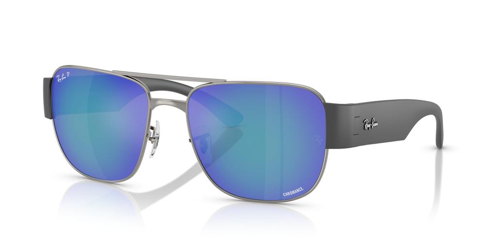 Sunglasses GUNMETAL POLAR GREY MIRROR BLUE 0RB3756CH Polarized [Ray-Ban] (Grey/Blue) 004/4L56