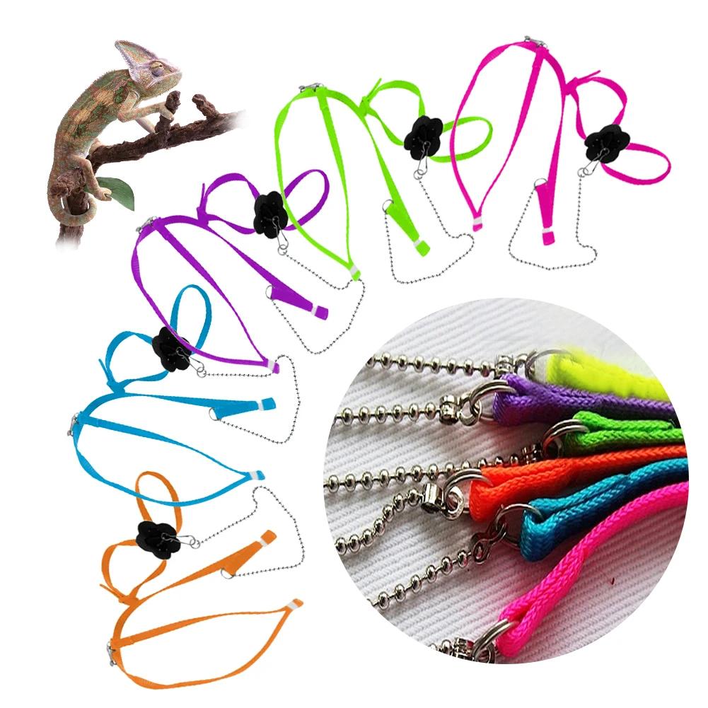 Anti-Bite Harness Leash Adjustable Reptile Lizard Harness Leash Training Walking Rope Pet Leash Pet Collar Chest Strap Lizard