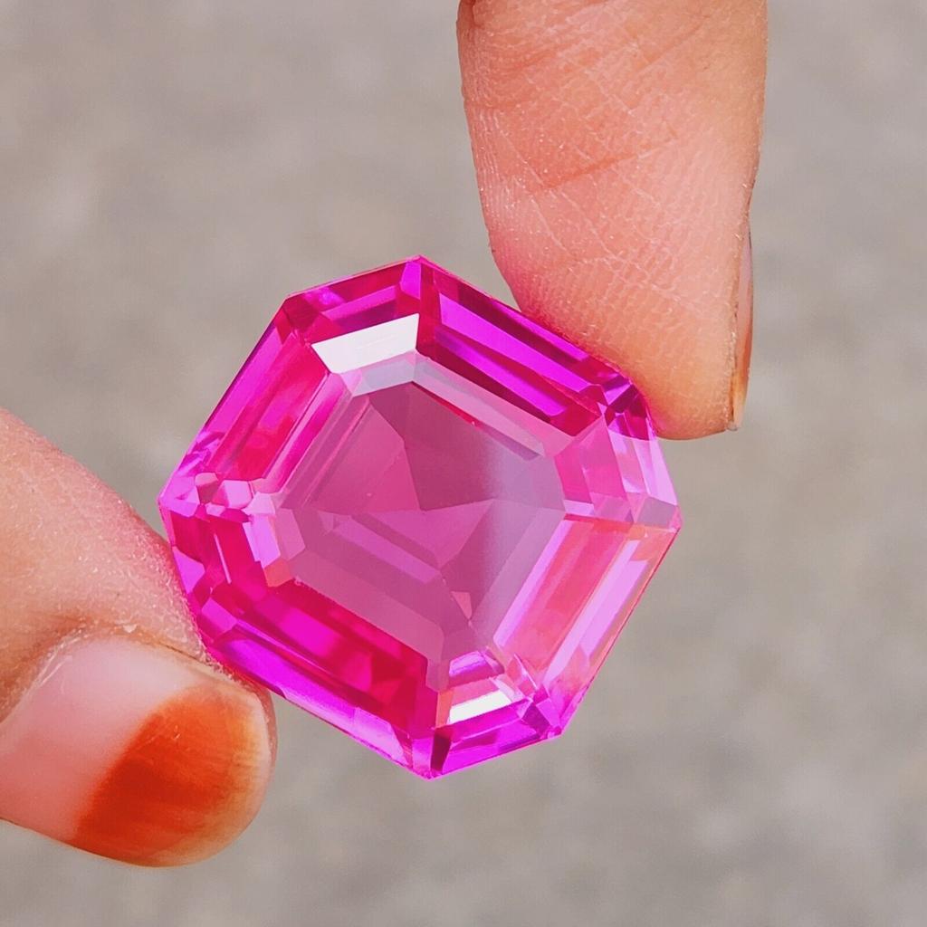48.45 Ct Certified Natural Pink Ruby Octagon Cut Loose Gemstone