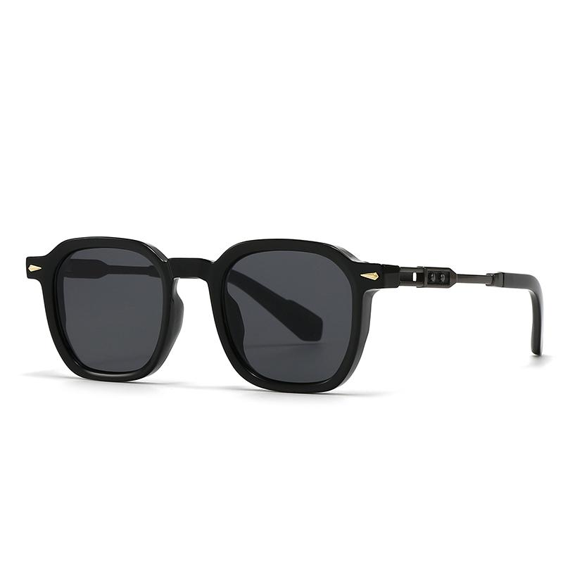 

New European and American Male Aviator Glasses Retro Round Frame Sunglasses Cross-Border Spot Female 6109