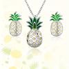 Meier Pineapple Fruit Necklace, Earrings, and Jewelry Set - Perfect Christmas Party or Birthday Gift for Girls