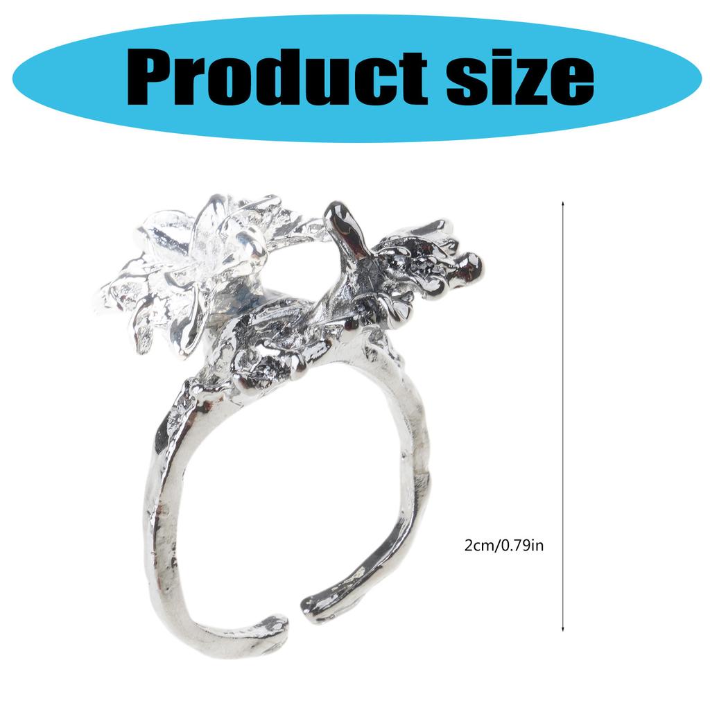 Adjustable Mando Flowers Rings for Women and Girls Anxiety Relief Spinner with Sunflower Daisy Butterfly Designs