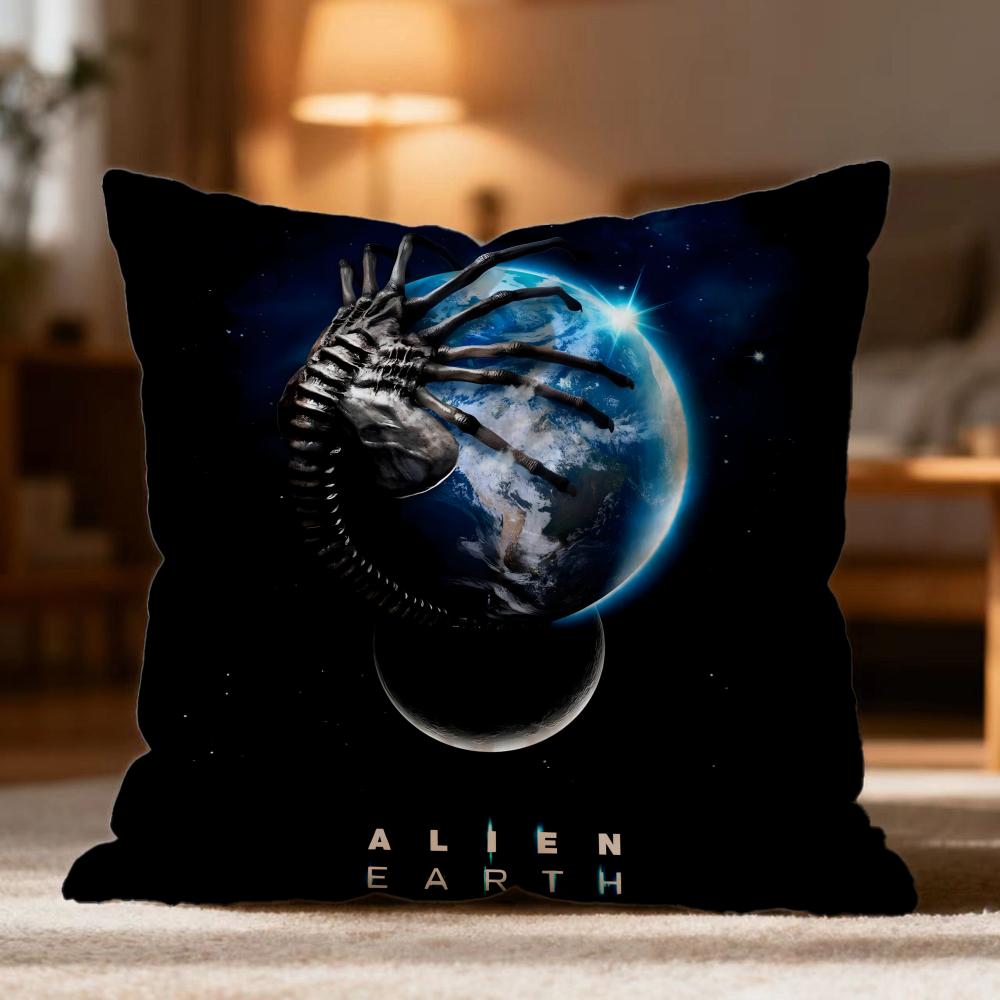 Popular A-AAlien Earth Cushion Cover Soft Washable Pillow Case Multi-Scene for Couch Bed Travel Office Use