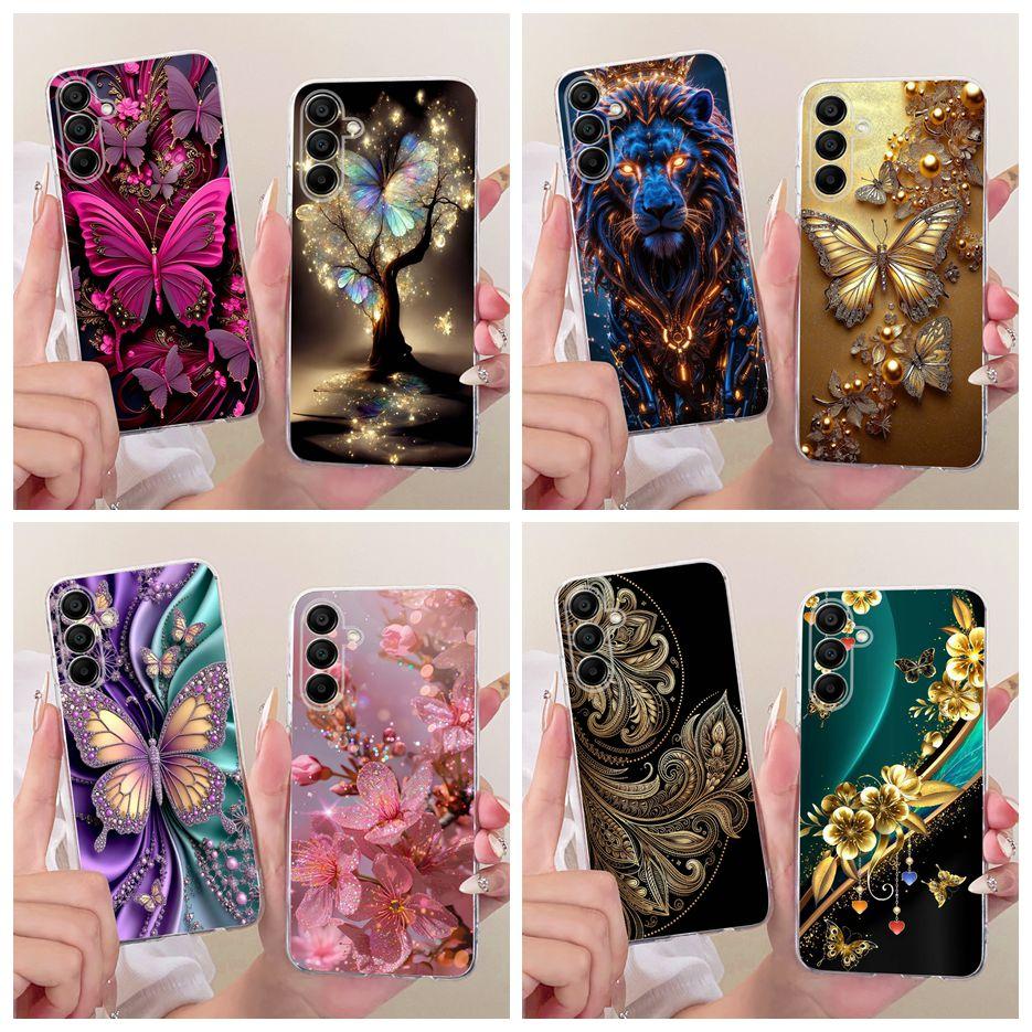 Pro Samsung Galaxy A16 5G Pouzdro SM-A166B Luxusní malovaný kryt s motýlem Měkké silikonové pouzdro Pro Samsung A16 26 36 Galaxy A56