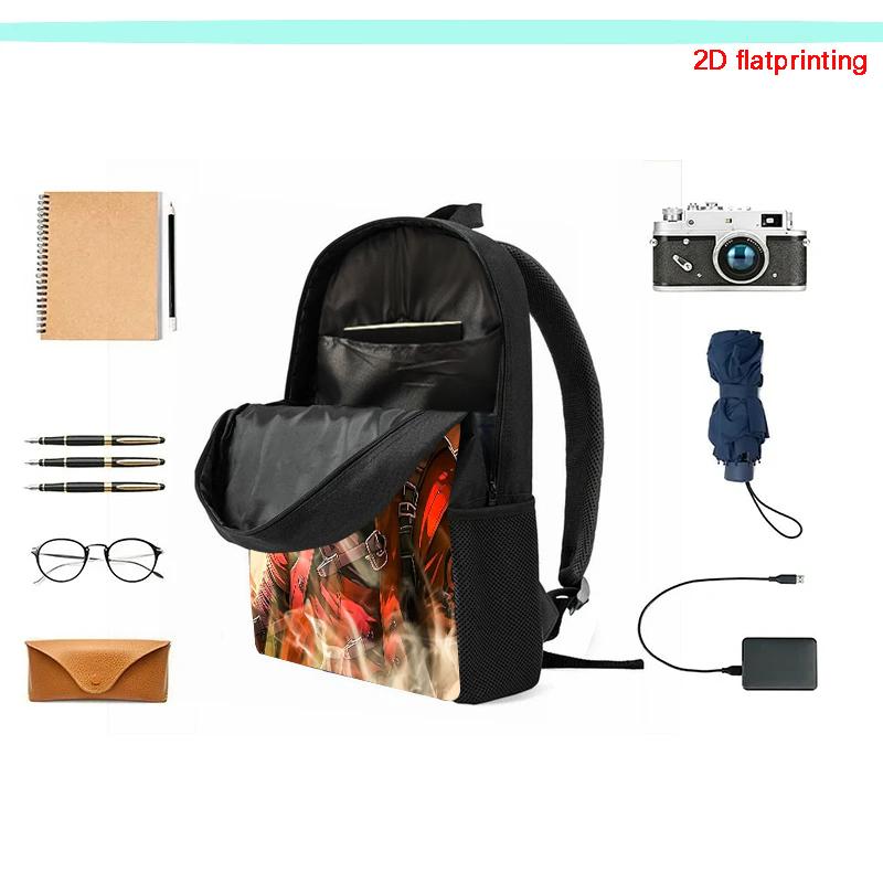 NARUTO Cartoon 15-inch Lightweight Backpack With Adjustable Shoulder Straps Kids Daily School Bag For Boys Girls Age 5-9