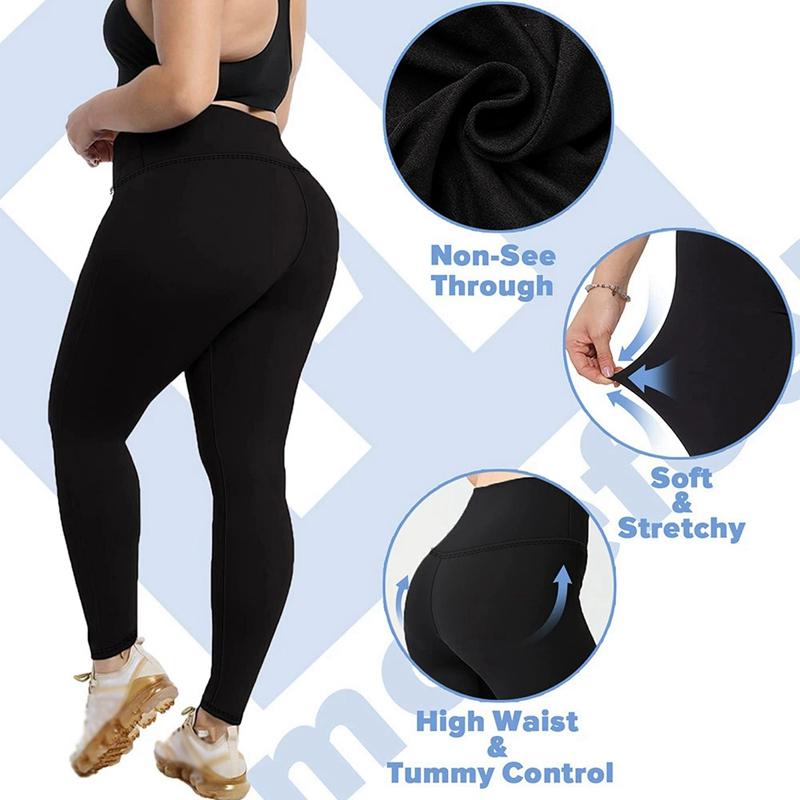 Damen Einfarbig Hohe Taille Übergröße Yogahose Stretch Fitnesshose