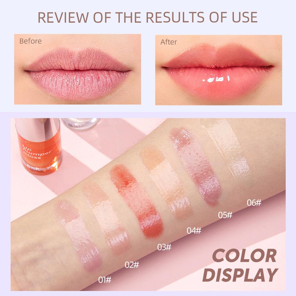 Hydrating Lip Glow Oil, Moisturizing Lip Oil Gloss, Non-Sticky Long Lasting Lip Oil Tinted, Clear Plumping Lip Gloss,2.8g