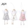 Soft Plush Home Decor Christmas Tree Angel Doll Ornament, Cute Small Handmade Pendant for Thanksgiving Day Gifts, Holiday Party Hanging