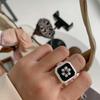 Pure Unique S925 Silver Geometric Design Ring Chic Accessory For Women Stylish